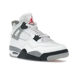 Air Jordan 4 Retro - White/Black - Cement Grey